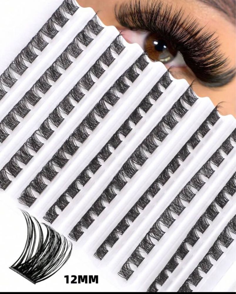 180/200бр 12мм 14мм D curl  снопчета мигли ,клъстери