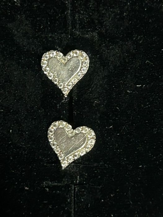 Cercei din aur alb 14K