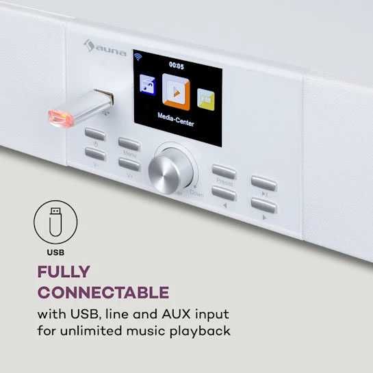 Stealth Base Connect Soundbase, Bluetooth, интернет DAB + FM, USB, AUX