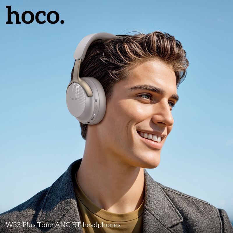 Беспроводные Наушники HOCO W53 Plus ANC carbon ( 90 часов )