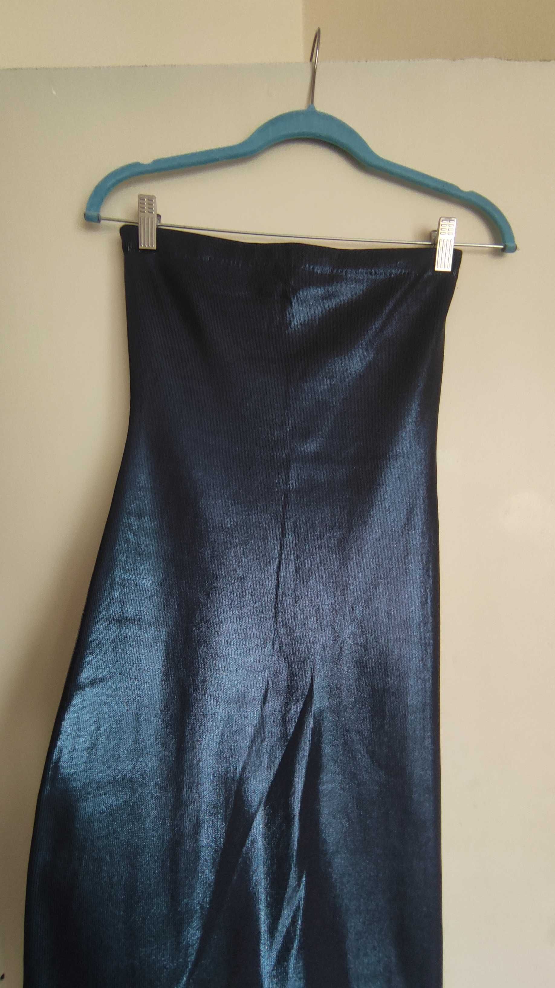 Коктейлна синя рокля Zara