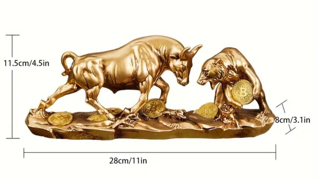 Статуетка бик и мечка /Wall Street bitcoin edition