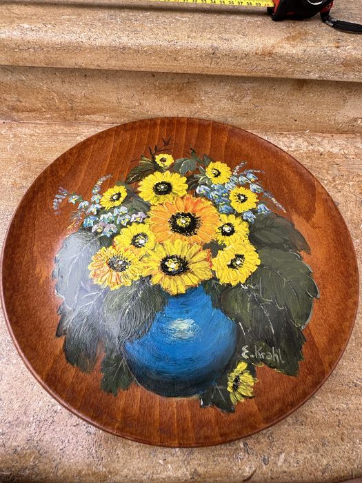 Pictura/tablou ulei pe lemn semnat