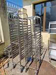 Cărucioare tavi gastro sau patiserie, duble, cu roti