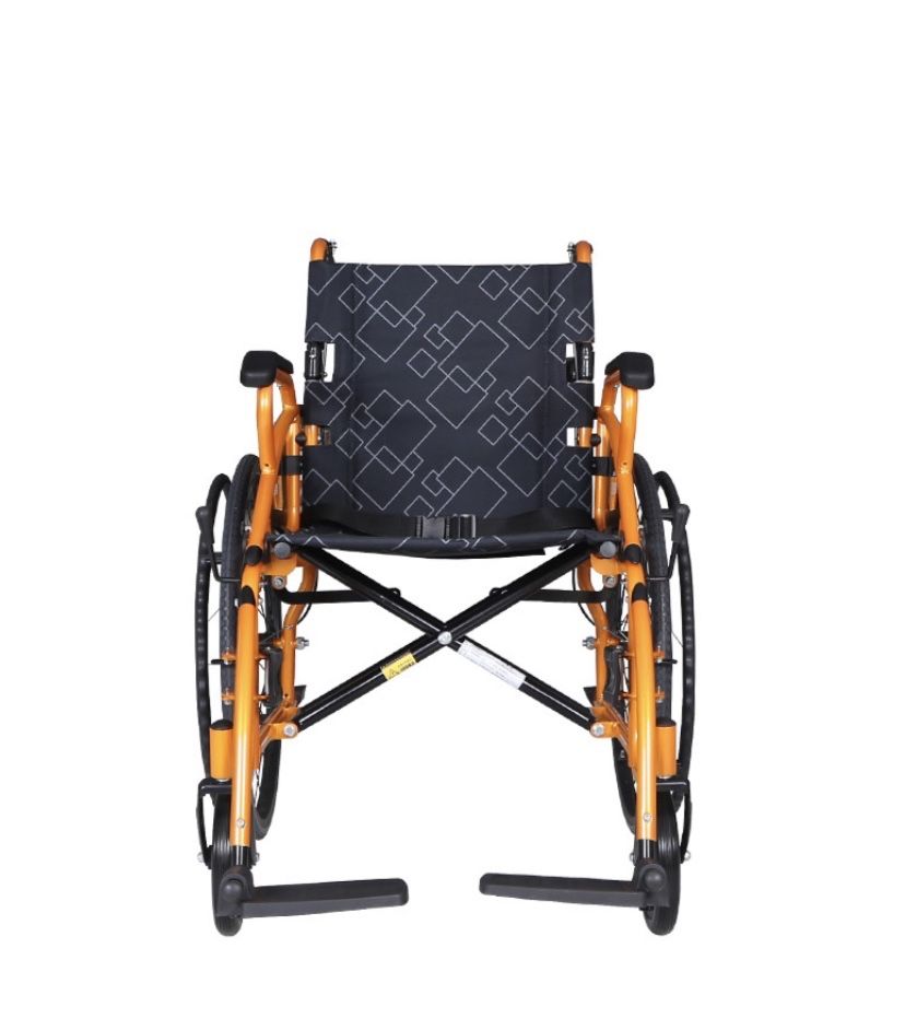 Scaun cu rotile Maidesite 117-X, portocaliu/negru