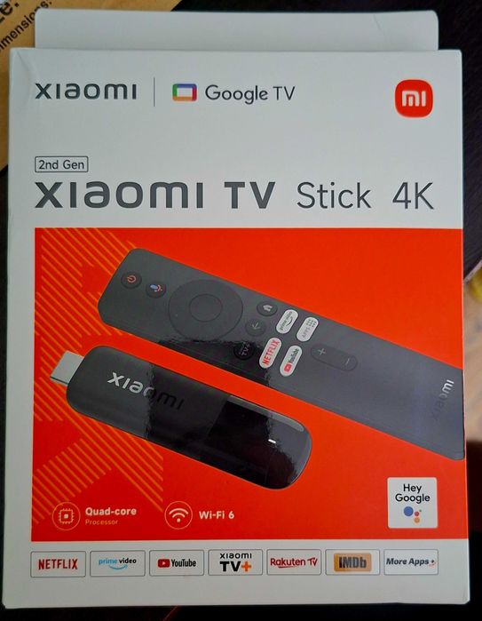 Xiaomi TV Stick 4K (2rd gen) Media streaming device cu Google TV, WiFi