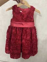 Нарядное детское Платье красное на 2 года красное American Princess