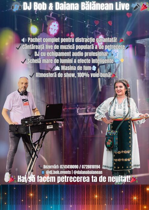 DJ Bob & Daiana Balanean – Muzică Live + DJ pentru Evenimente