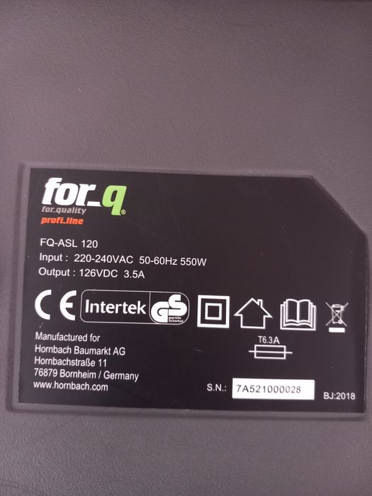 Vand Incarcator baterii for_q FQ-ASL 120