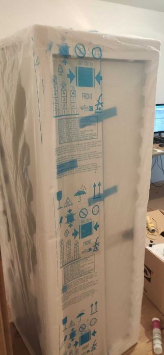 Чисто нов хладилник с фризер за вграждане RAKALL от IKEA, 5г. гаранция