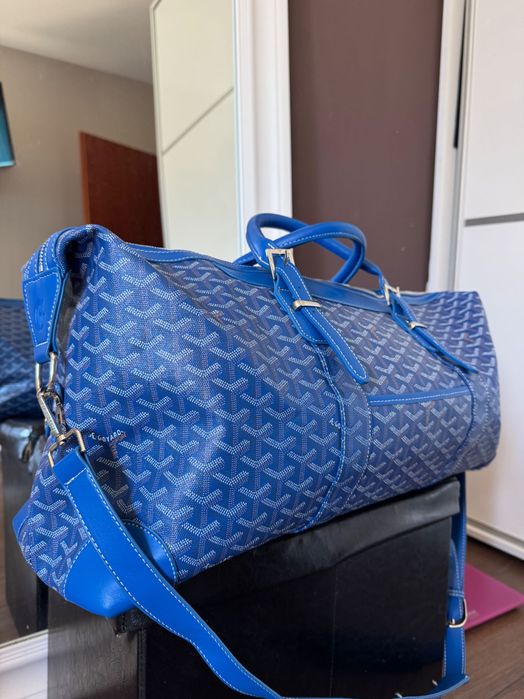 GOYARD Bowling Bag 55 Bleu Goyardine