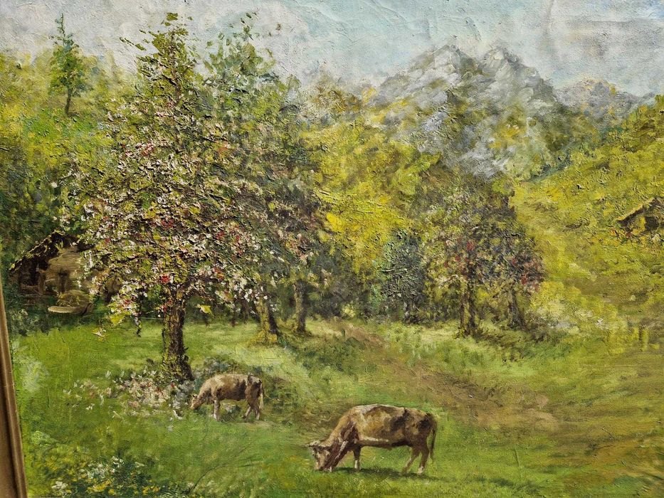 Tablou vechi 1935 , autor roman  108 x 76 cm