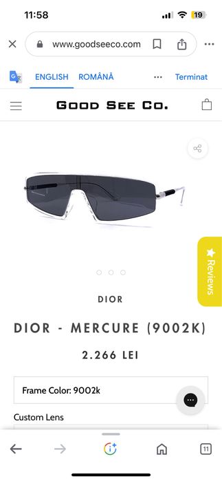 Ochelari de soare christian dior mercure homme 9002k