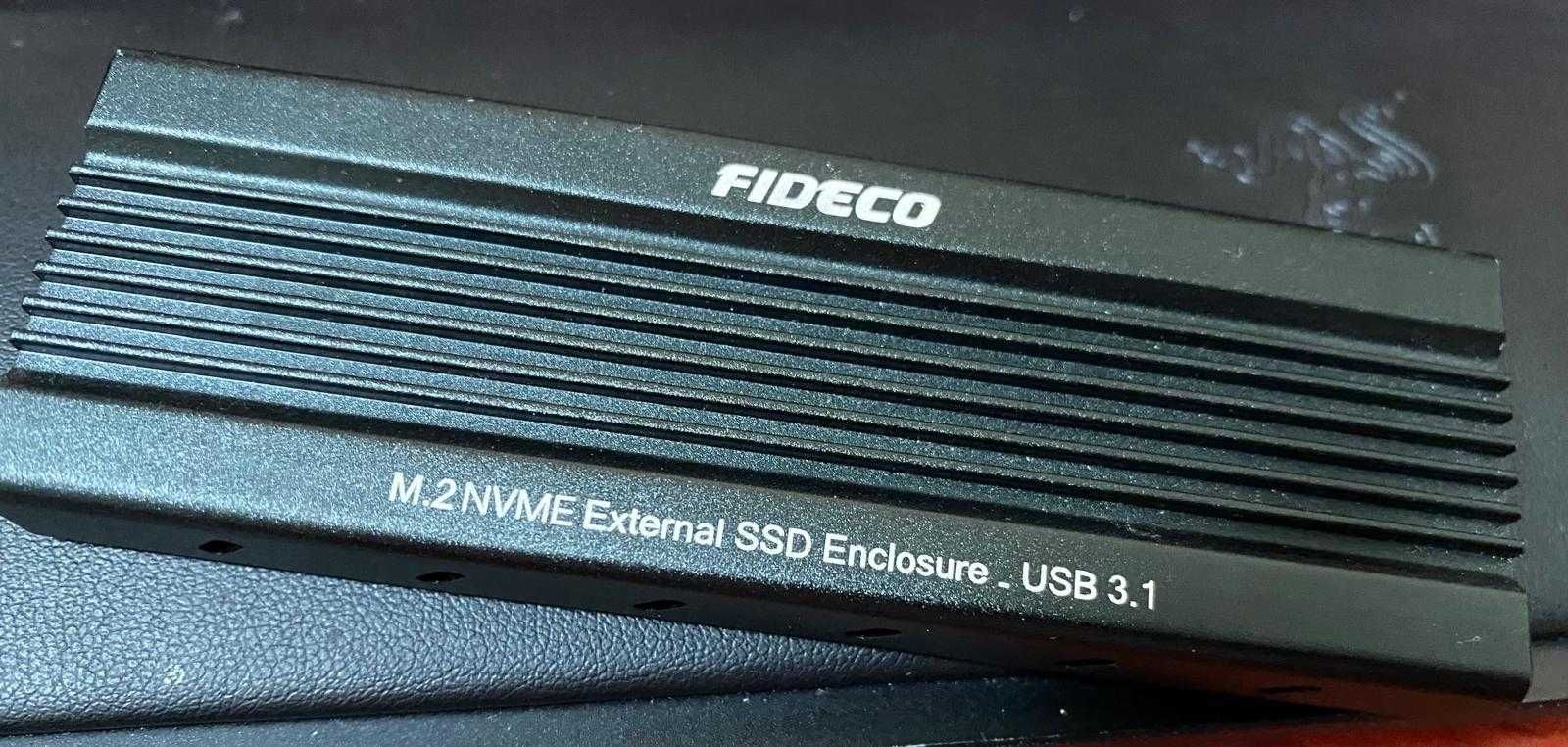 FIDECO - Carcasa SSD M.2 PCIe SATA USB 3.1 SSD Enclosure