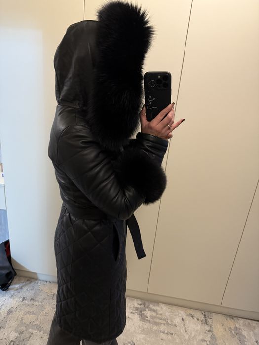 Geaca groasa , piele naturala , balana naturala marime S