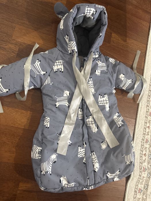 Конверт - пуховик зимний новорожденному