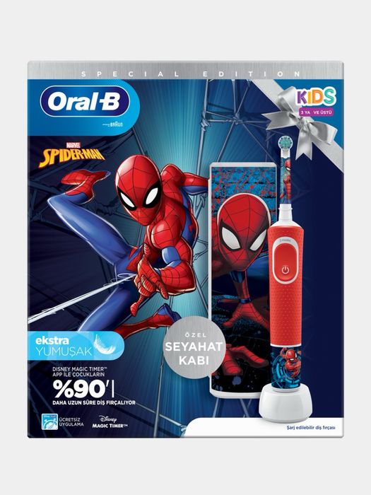 Электрическая зубная щетка для детей Oral-B Vitality kids Spider man