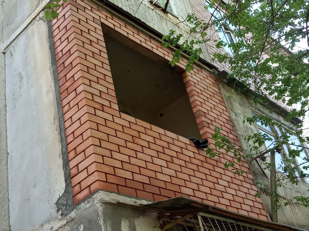 Кладка балкона, ремонт
