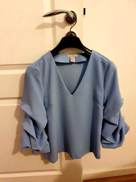 Camasa / bluza deosebita pt ocazii, bleu, Marime 34-36 H&M