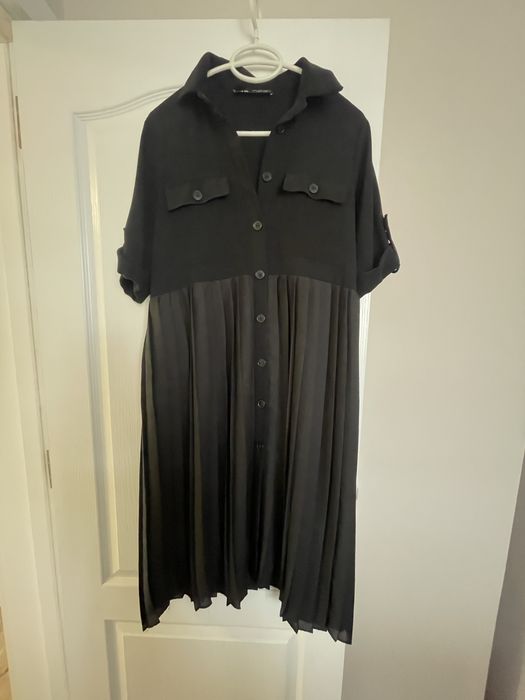 Рокля Zara, размер S, тип риза, плисе