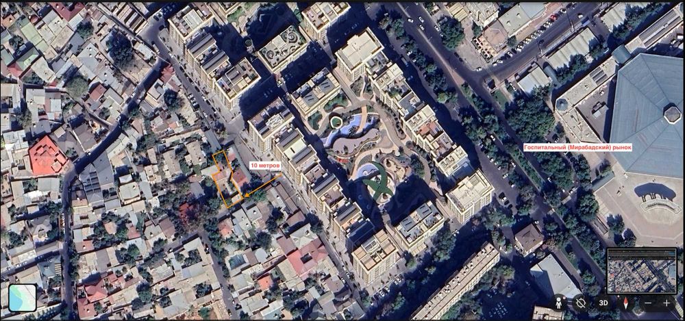 СОБСТВЕННИК - ПРОДАЕТСЯ участок 3,7 соток, 10мв до Mirabad Avenue A-бк