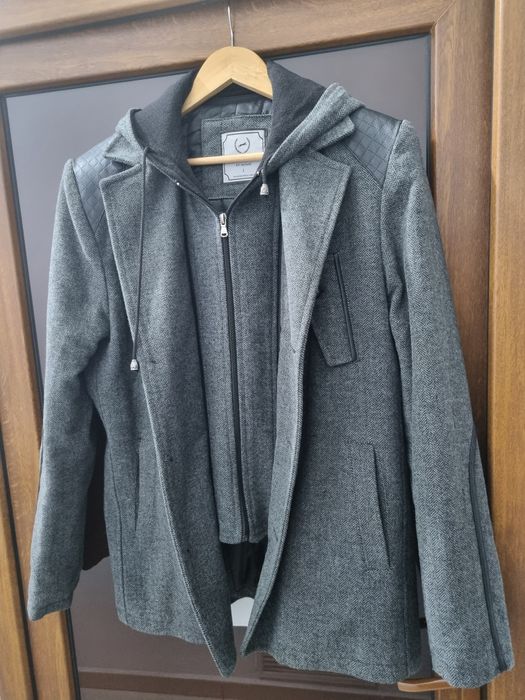Palton lana gri L