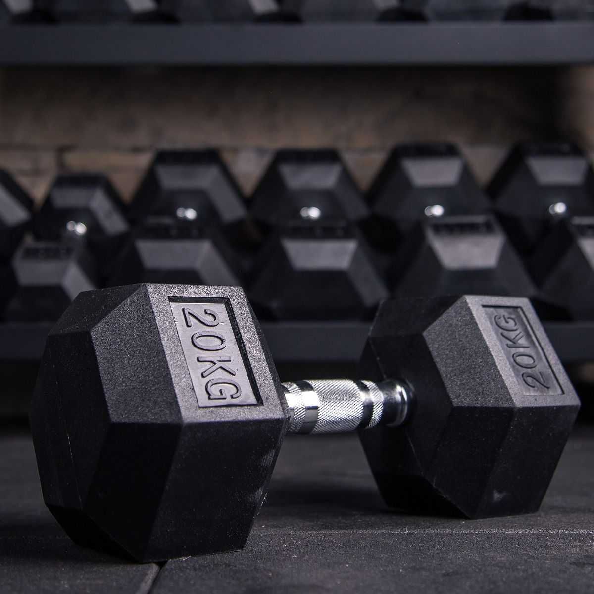 Дъмбели Хекс Pro , Фиксирани Гири HEX 2 × 20 кг, Dumbbells