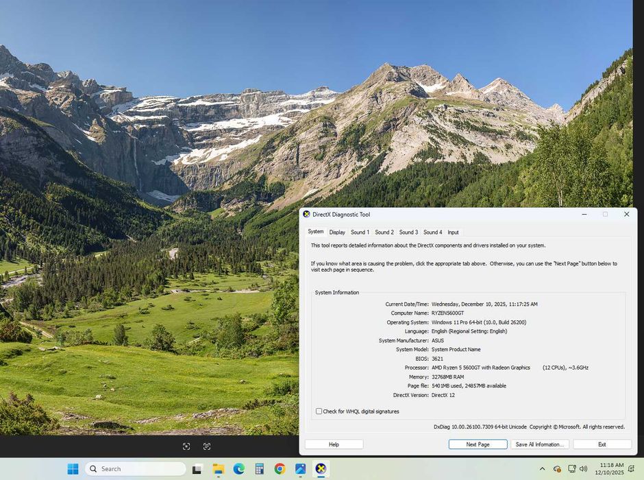 PC Ryzen 5 5600GT 16GB RAM, 1TB SSD office, editare Windows 11