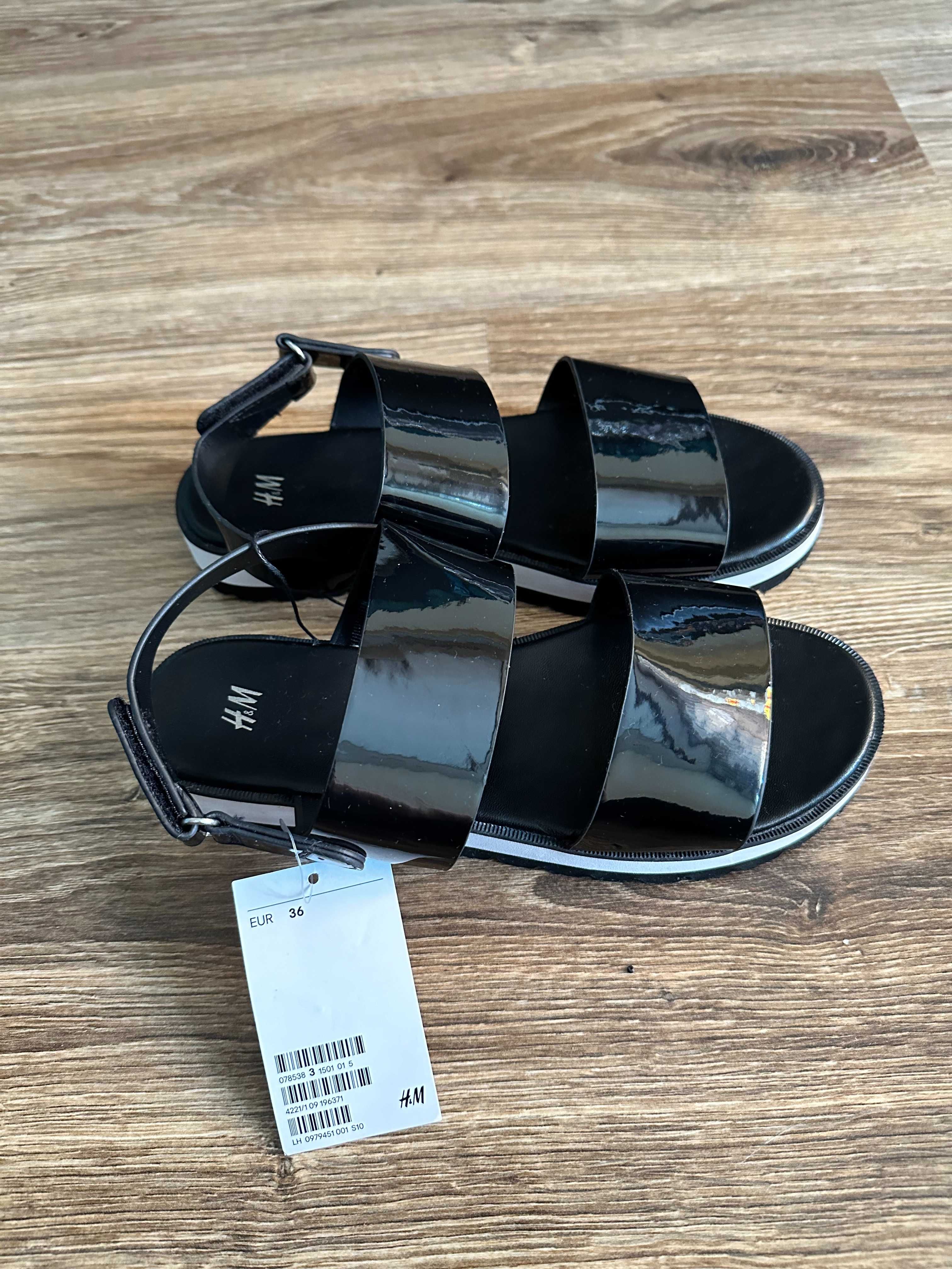 ПРОМО НОВИ лачени сандали H&M за момиче