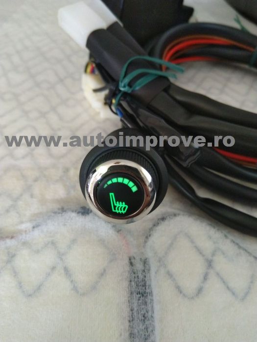 Incalzire scaun auto carbon 6 trepte LUXURY GREEN