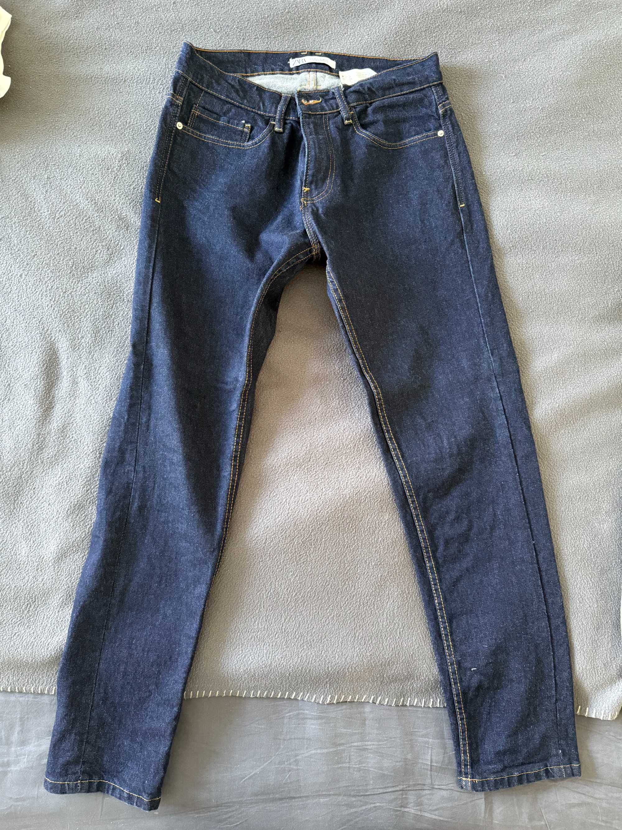 Zara Зара мъжки дънки индиго синьо 40