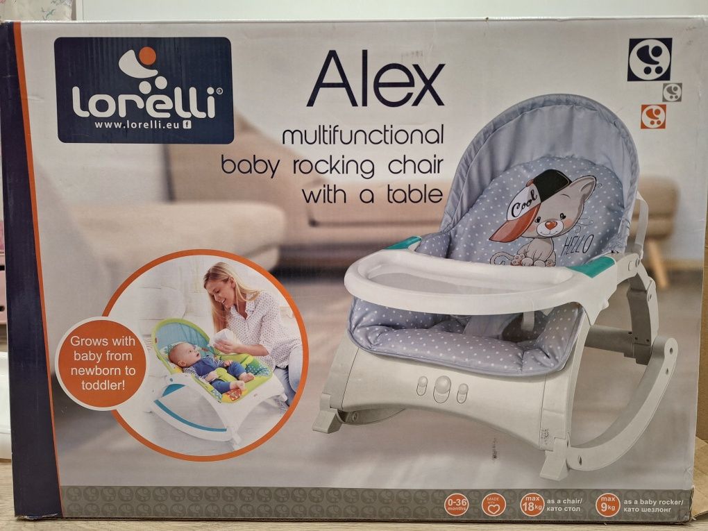 Бебешки музикален шезлонг люлка столче Лорели Алекс Lorelli Alex