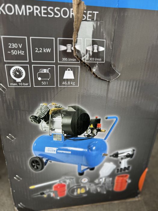 Compresor gude  50L 10 bari cu toate accesoriile 2 pistoane