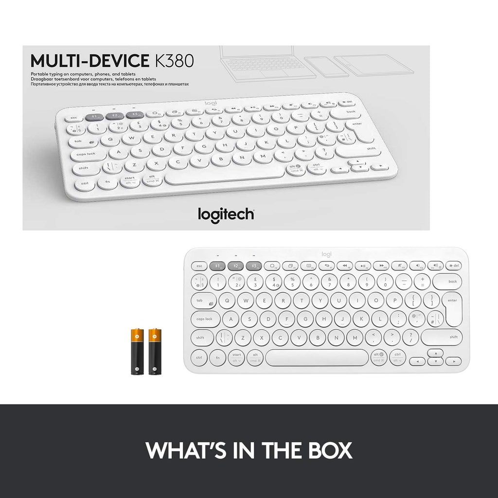 Русская Заводская Раскладка! (в белом цвете) Logitech K380 клавиатура