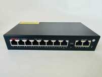 Smart POE свич 8 port + 2 uplink ОПТОМ POE HUB switch коммутатор