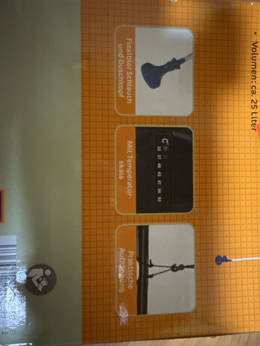 Къмпинг душ 25Л соларен нов Camping shower solar