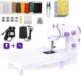 Mini masina de cusut cu masa extensibila, accesorii si comutator dublu