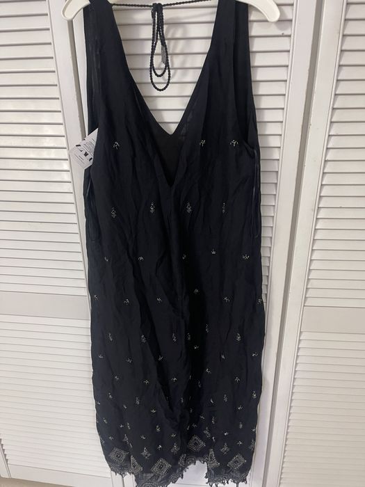 Rochie Zara neagra cu margele cusute lunga