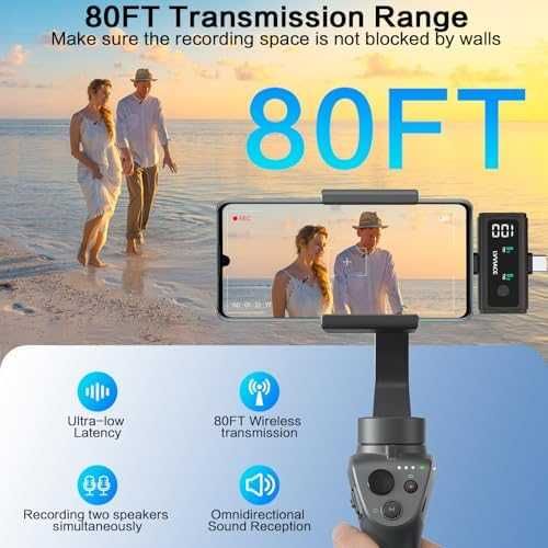 Нов 3 в 1 безжичен микрофон – iPhone/Android/Камера, 45ч батерия, влог