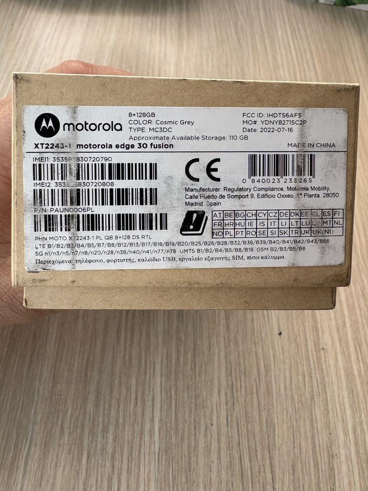 Motorola Edge 30 Fusion 128 GB cosmic grey