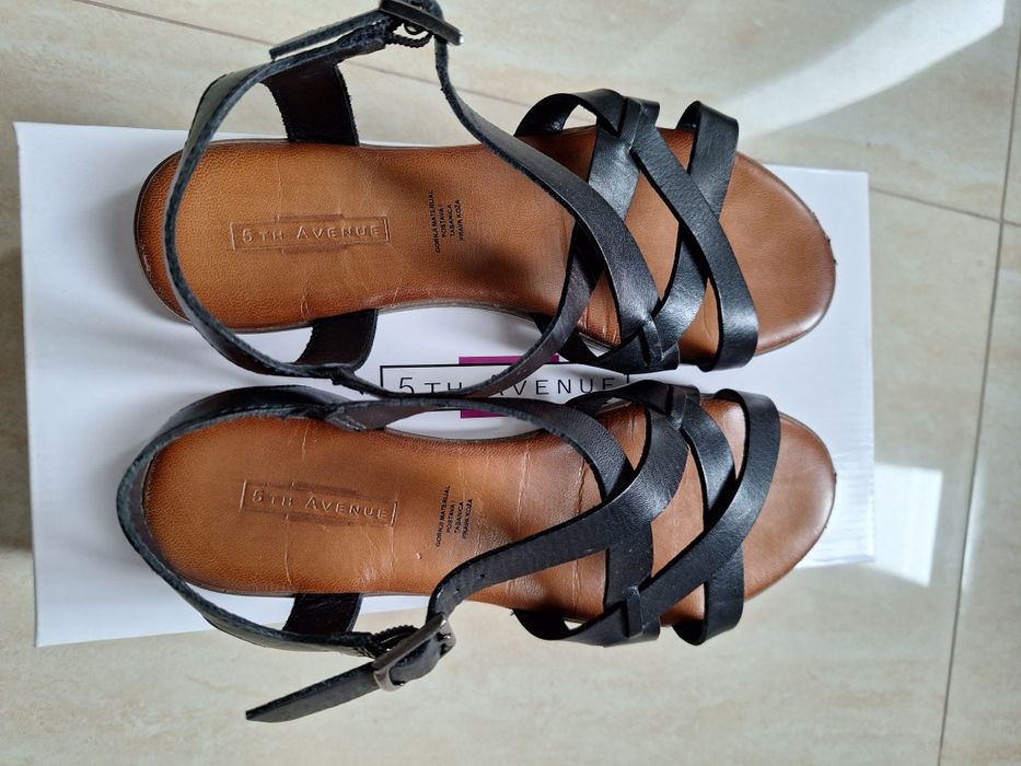 Sandale superbe Fifth Avenue Deichman, piele naturala, aproape noi