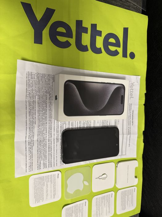 КАТО НОВ 256GB iPhone 15 Pro Yettel Гаранция 2026 Black / Черен