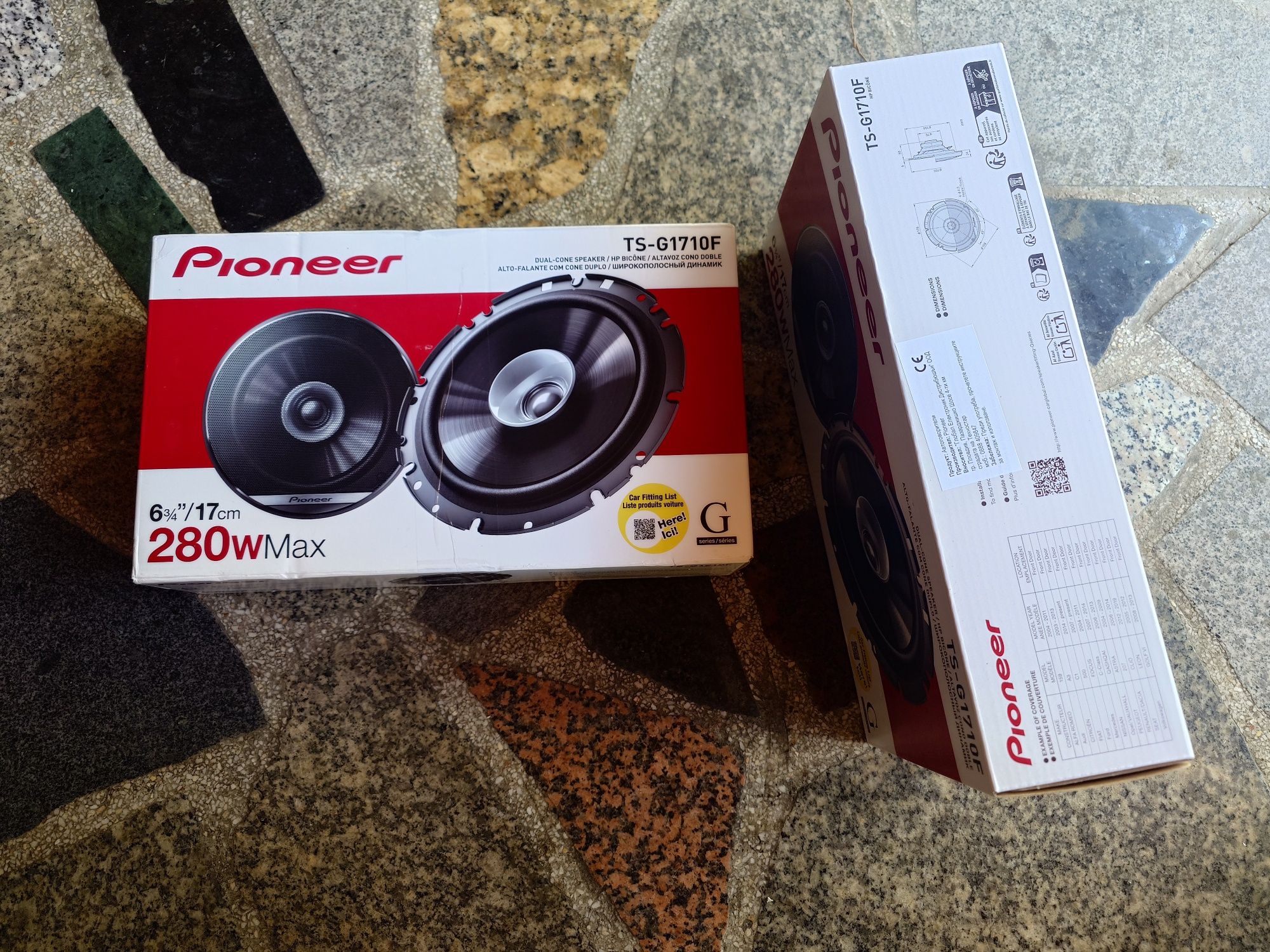 2 комплекта тонколони Pioneer TS-G1710F, 6 3/4" / 17cm, 280W, 4Ohm