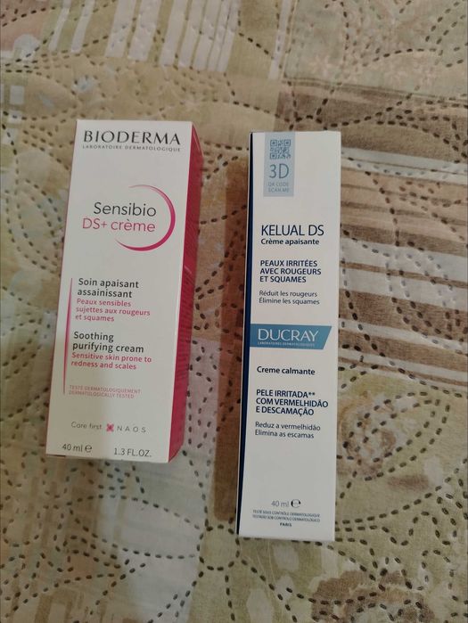 Кремове Биодерма сенсибио и Дюкре себорея