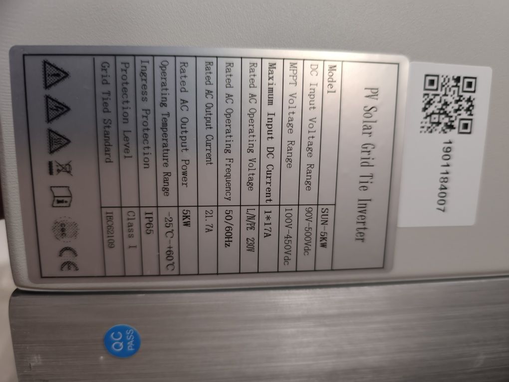 5kw INVERTOR on grid SUN-5k wifi senzor curent