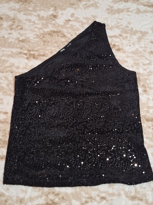 Черен потник с пайети