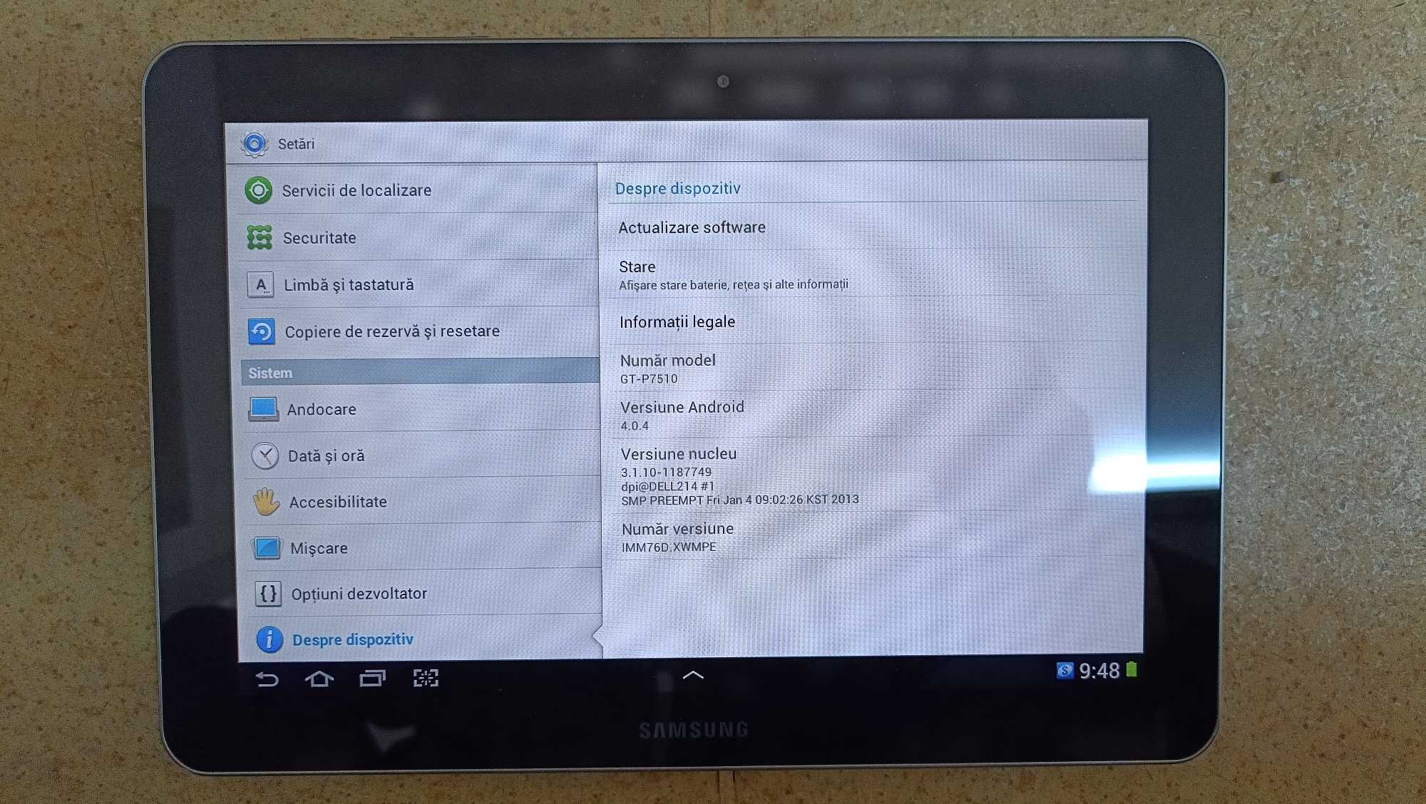 Tableta Samsung Galaxy Tab 2 display 10,1"