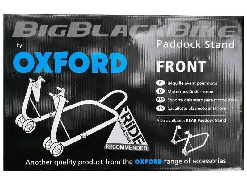 Set standere moto fata+spate Big Black Bike - Paddock Stand by OXFORD