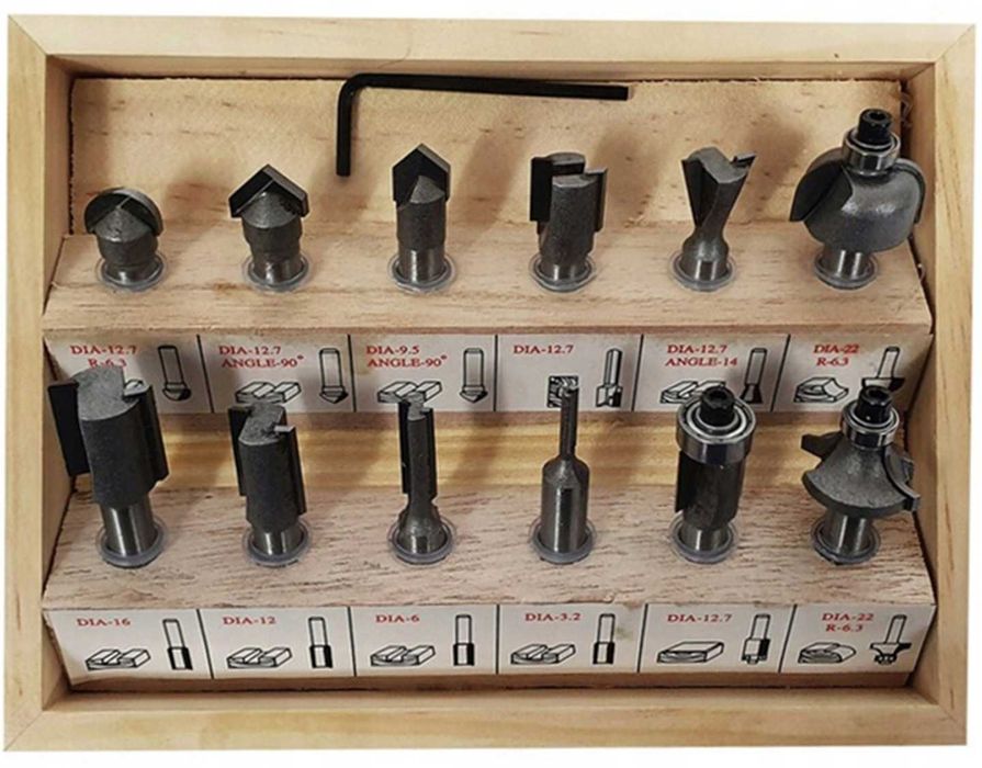 Set 12 freze lemn prindere 8mm (S10326)