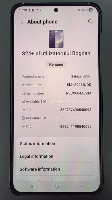Samsung S24+ 512GB, in garantie 1 AN!